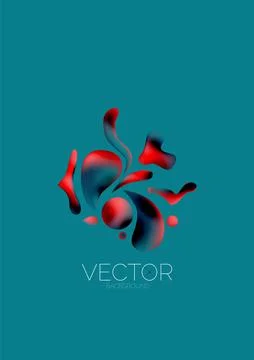 Fluid shapes vertical wallpaper background. Vector illustration for banner 库存插图