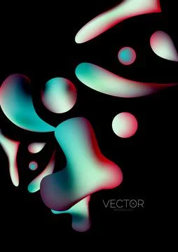 Fluid shapes vertical wallpaper background. Vector illustration for banner Stock Illustration