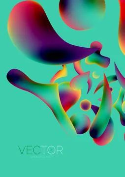 Fluid shapes vertical wallpaper background. Vector illustration for banner Illustrazione stock
