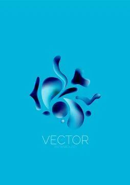 Fluid shapes vertical wallpaper background. Vector illustration for banner Stockillustratie