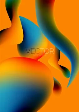Fluid shapes vertical wallpaper background. Vector illustration for banner 스톡 일러스트
