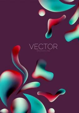 Fluid shapes vertical wallpaper background. Vector illustration for banner 스톡 일러스트