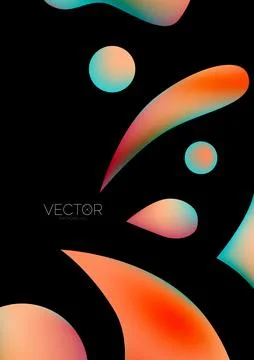 Fluid shapes vertical wallpaper background. Vector illustration for banner 库存插图