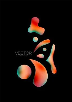 Fluid shapes vertical wallpaper background. Vector illustration for banner 库存插图