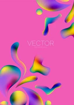Fluid shapes vertical wallpaper background. Vector illustration for banner Stock Illustration