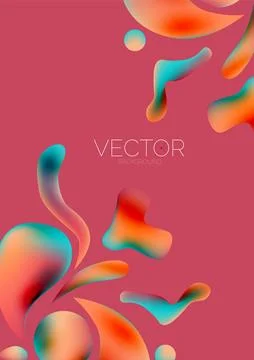 Fluid shapes vertical wallpaper background. Vector illustration for banner Stockillustratie