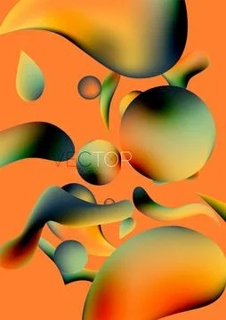 Fluid shapes vertical wallpaper background. Vector illustration for banner 스톡 일러스트