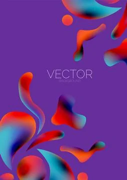 Fluid shapes vertical wallpaper background. Vector illustration for banner Stockillustratie