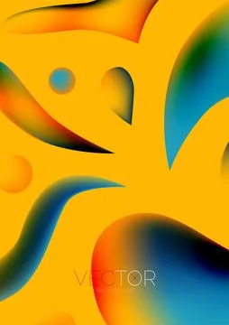 Fluid shapes vertical wallpaper background. Vector illustration for banner Stock Illustration