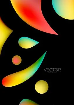 Fluid shapes vertical wallpaper background. Vector illustration for banner Stock Illustration