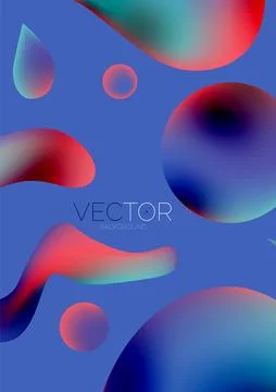 Fluid shapes vertical wallpaper background. Vector illustration for banner Stock Illustration