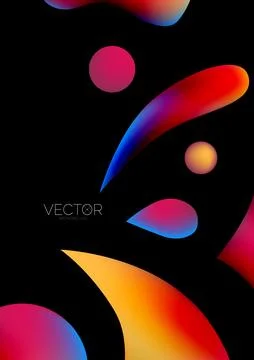 Fluid shapes vertical wallpaper background. Vector illustration for banner Stockillustratie