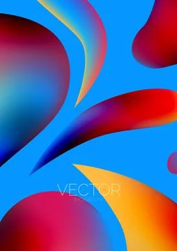 Fluid shapes vertical wallpaper background. Vector illustration for banner 库存插图