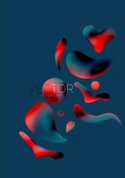 Fluid shapes vertical wallpaper background. Vector illustration for banner Stockillustratie