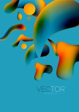 Fluid shapes vertical wallpaper background. Vector illustration for banner Stock Illustration