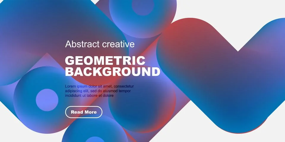 Fluid shapes, vibrant colors create dynamic background. Text overlay invites Stock Illustration