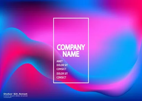 Fluid shapes. Wavy liquid background. Bright abstract backdrop c Stock Illustration