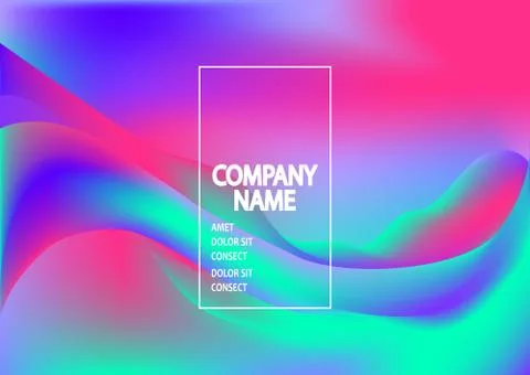 Fluid shapes. Wavy liquid background. Bright abstract backdrop c Stock Illustration