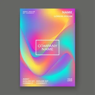 Fluid shapes. Wavy liquid background. Bright abstract backdrop c Stock Illustration