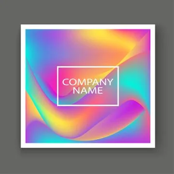 Fluid shapes. Wavy liquid background. Bright abstract backdrop c Stock Illustration