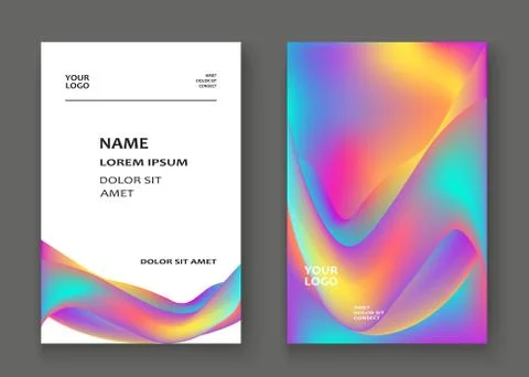 Fluid shapes. Wavy liquid background. Bright abstract backdrop c Stock Illustration