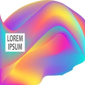 Fluid shapes. Wavy liquid background. Bright abstract backdrop concept. Trend Stock Illustration