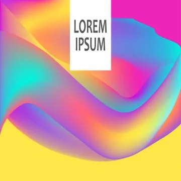 Fluid shapes. Wavy liquid background. Bright abstract backdrop concept. Trend Stock Illustration