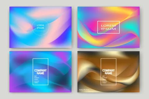 Fluid shapes. Wavy liquid background. Bright neon abstract backdrop concept.  Stock Illustration