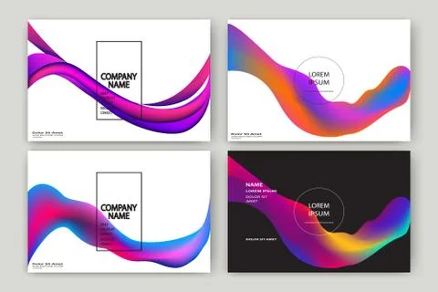 Fluid shapes. Wavy liquid background. Bright neon abstract backdrop concept.  Stock Illustration