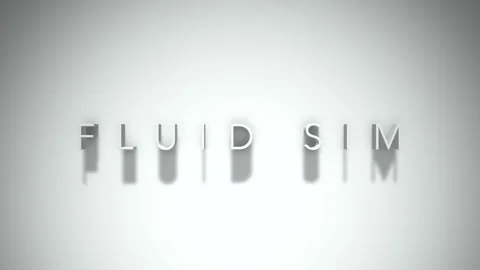 Fluid sim 3D title animation with shadows on a white background Stock Footage 297388901