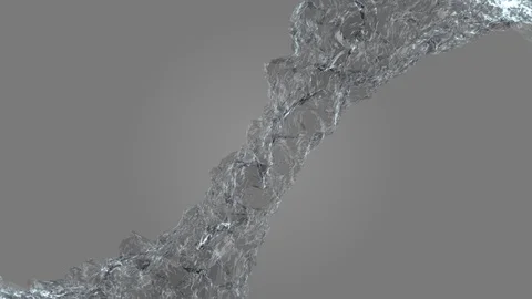 Fluid splash in slow motion with gray background Video stock 91663090