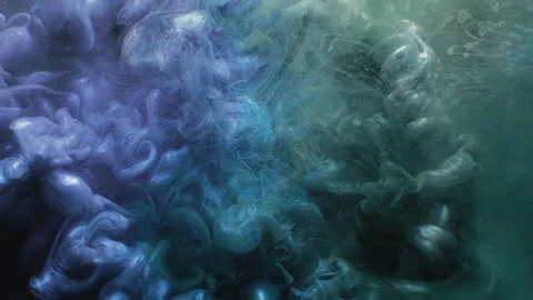 Fluid splash supernatural background blue green Stock Footage 164542715