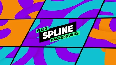 Fluid Spline Backgrounds Stock After Effects