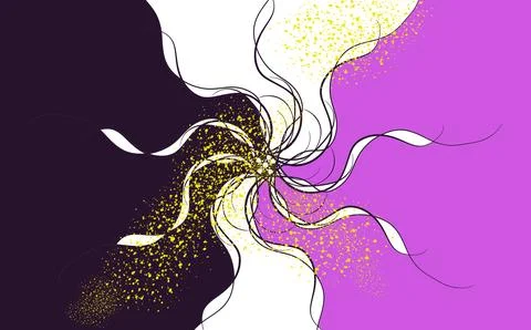 Fluid Swirl Wave Composition Stock Illustration