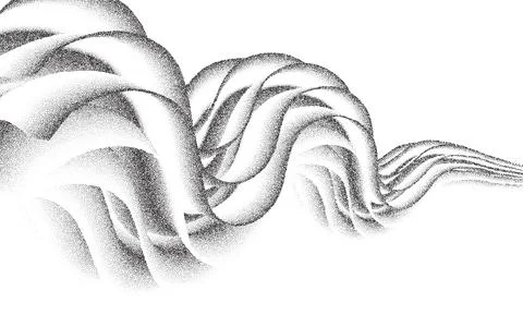 Fluid swoosh wave abstract background with stipple noise dot effect Stock Illustration