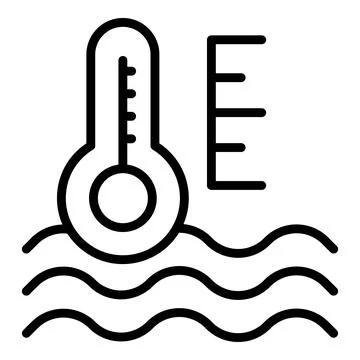 Fluid temperature icon outline vector. Car antifreeze Stock Illustration