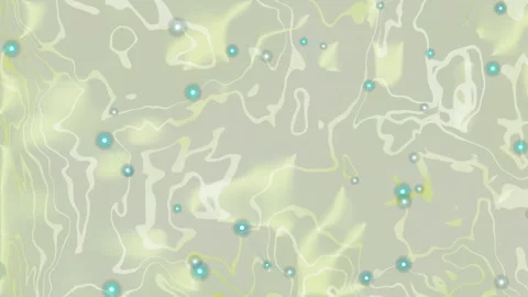 Fluid Topographic Contour Grid and Organic Cell Distribution Animation Stock Footage 340075641