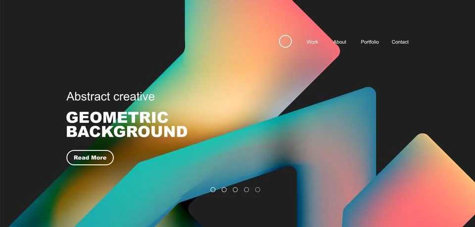 Fluid triangles minimal abstract background. Techno or business concept, pattern Illustrazione stock