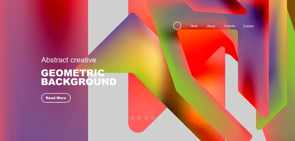 Fluid triangles minimal abstract background. Techno or business concept, pattern Stock Illustration