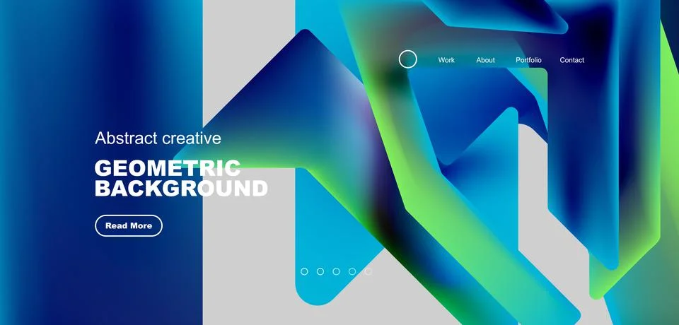 Fluid triangles minimal abstract background. Techno or business concept, pattern Illustrazione stock
