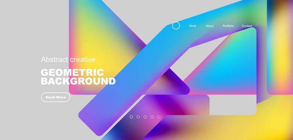 Fluid triangles minimal abstract background. Techno or business concept, pattern 스톡 일러스트