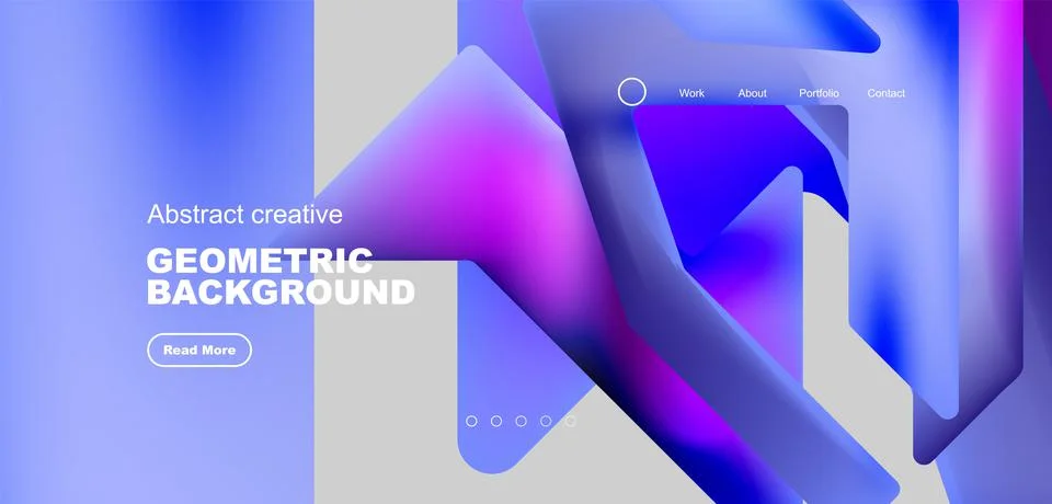 Fluid triangles minimal abstract background. Techno or business concept, pattern 스톡 일러스트