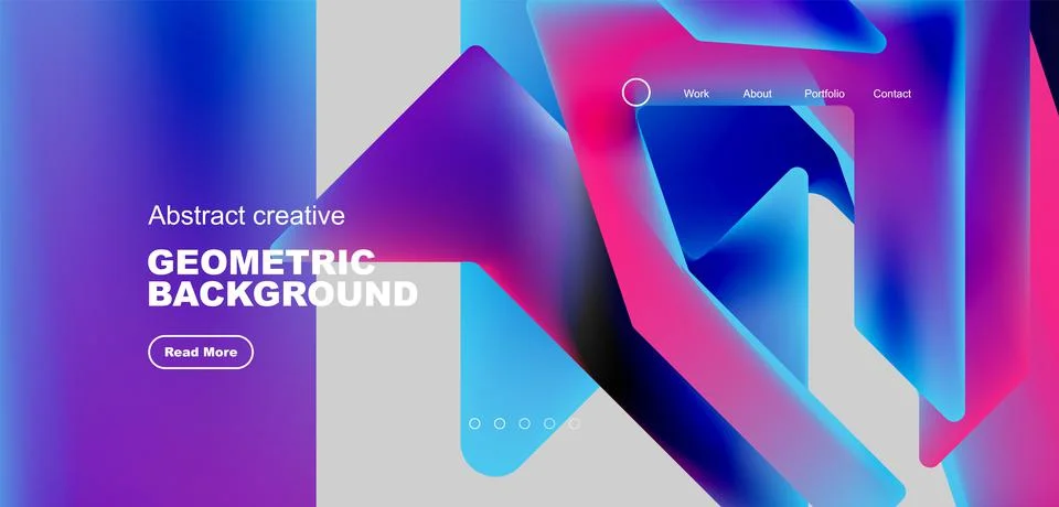 Fluid triangles minimal abstract background. Techno or business concept, pattern Stock Illustration