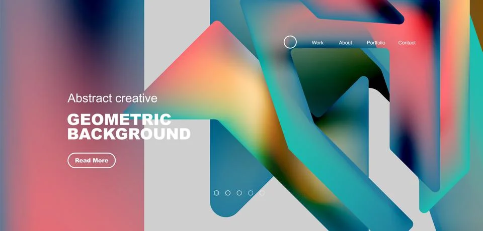 Fluid triangles minimal abstract background. Techno or business concept, pattern Illustrazione stock