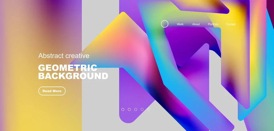 Fluid triangles minimal abstract background. Techno or business concept, pattern Illustrazione stock