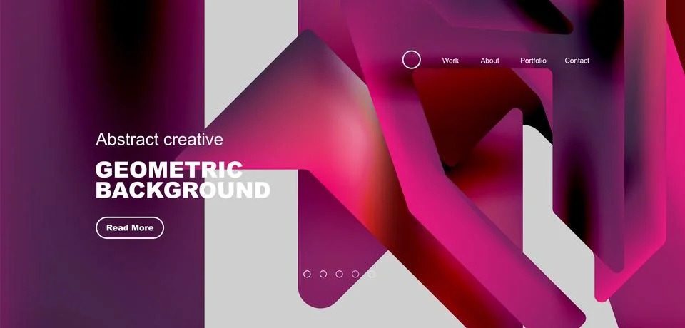 Fluid triangles minimal abstract background. Techno or business concept, pattern Stock Illustration