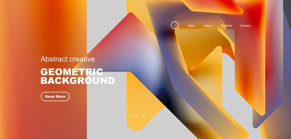 Fluid triangles minimal abstract background. Techno or business concept, pattern Illustrazione stock
