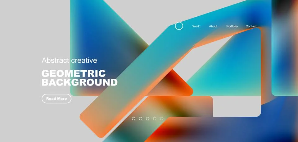 Fluid triangles minimal abstract background. Techno or business concept, pattern Illustrazione stock