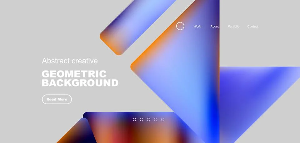 Fluid triangles minimal abstract background. Techno or business concept, pattern Illustrazione stock
