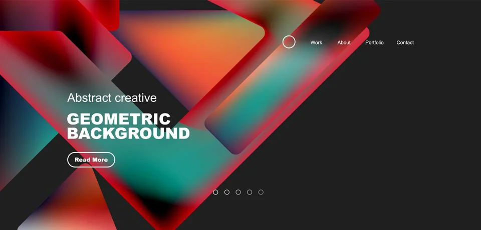 Fluid triangles minimal abstract background. Techno or business concept, pattern 스톡 일러스트
